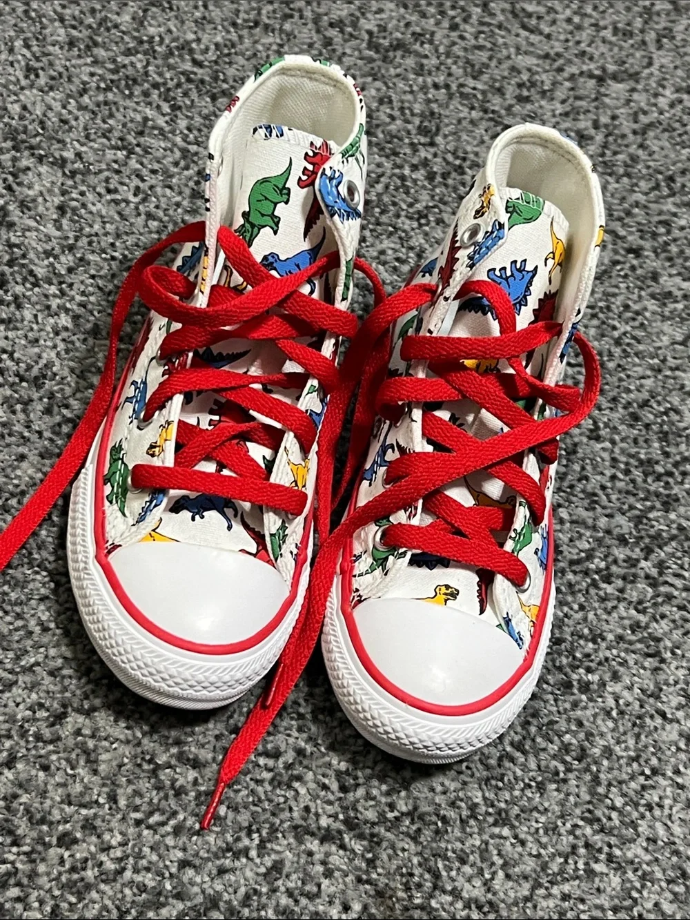Converse Dinosaur Hi-Tops Little Boy Size 13 NWOT